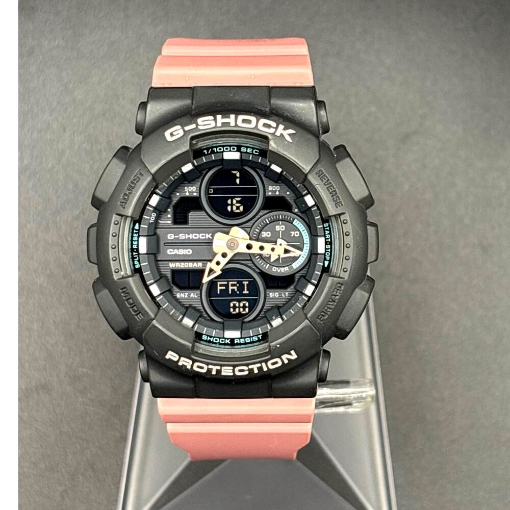 Casio G-Shock GMA-S140-4A S-Series Black Pink Analog Digital Women's Watch